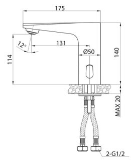 Сенсорный смеситель для раковины IDDIS Pulse PULSBS3i86 хром